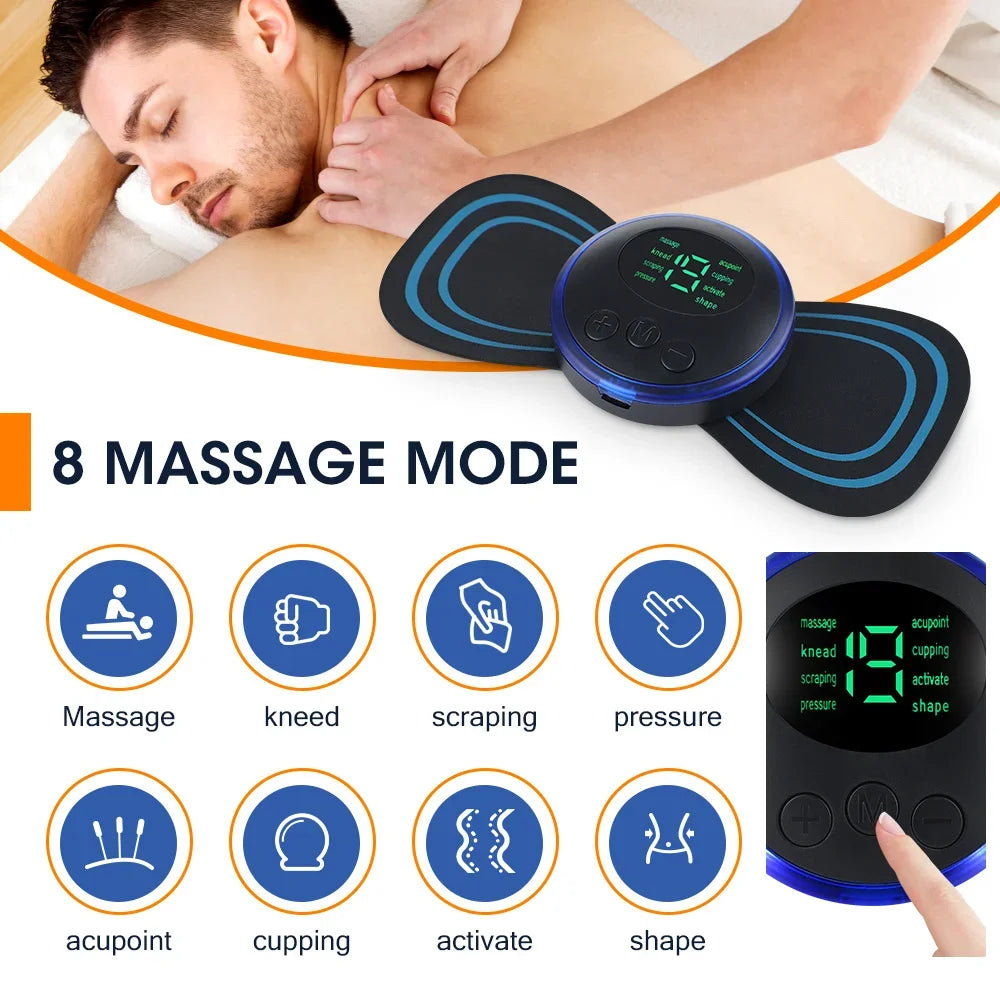 "The Pocket-Sized Massager"
Electric Neck Massager EMS Muscle Massage Stimulator Low Frequency Instrument Back Cervical Calf Patches Pain Joints Mini Device