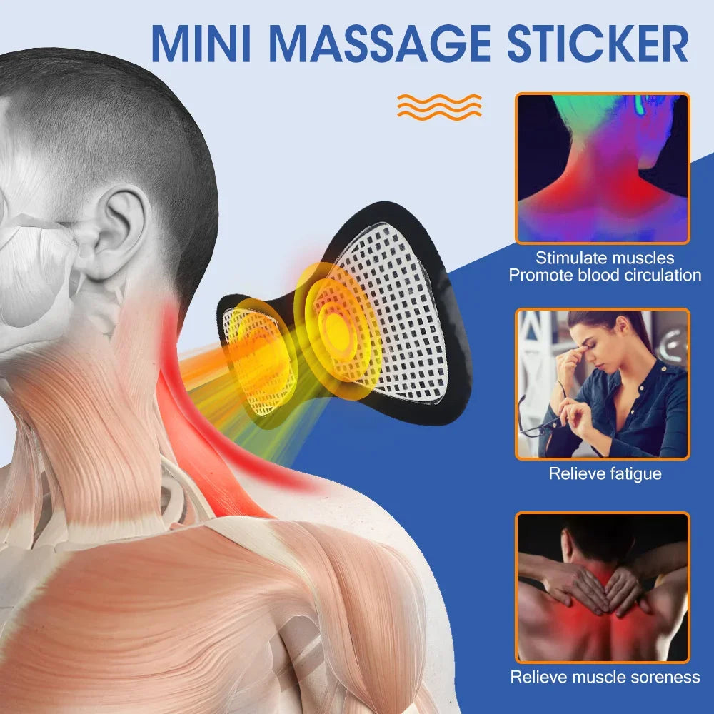 "The Pocket-Sized Massager"
Electric Neck Massager EMS Muscle Massage Stimulator Low Frequency Instrument Back Cervical Calf Patches Pain Joints Mini Device