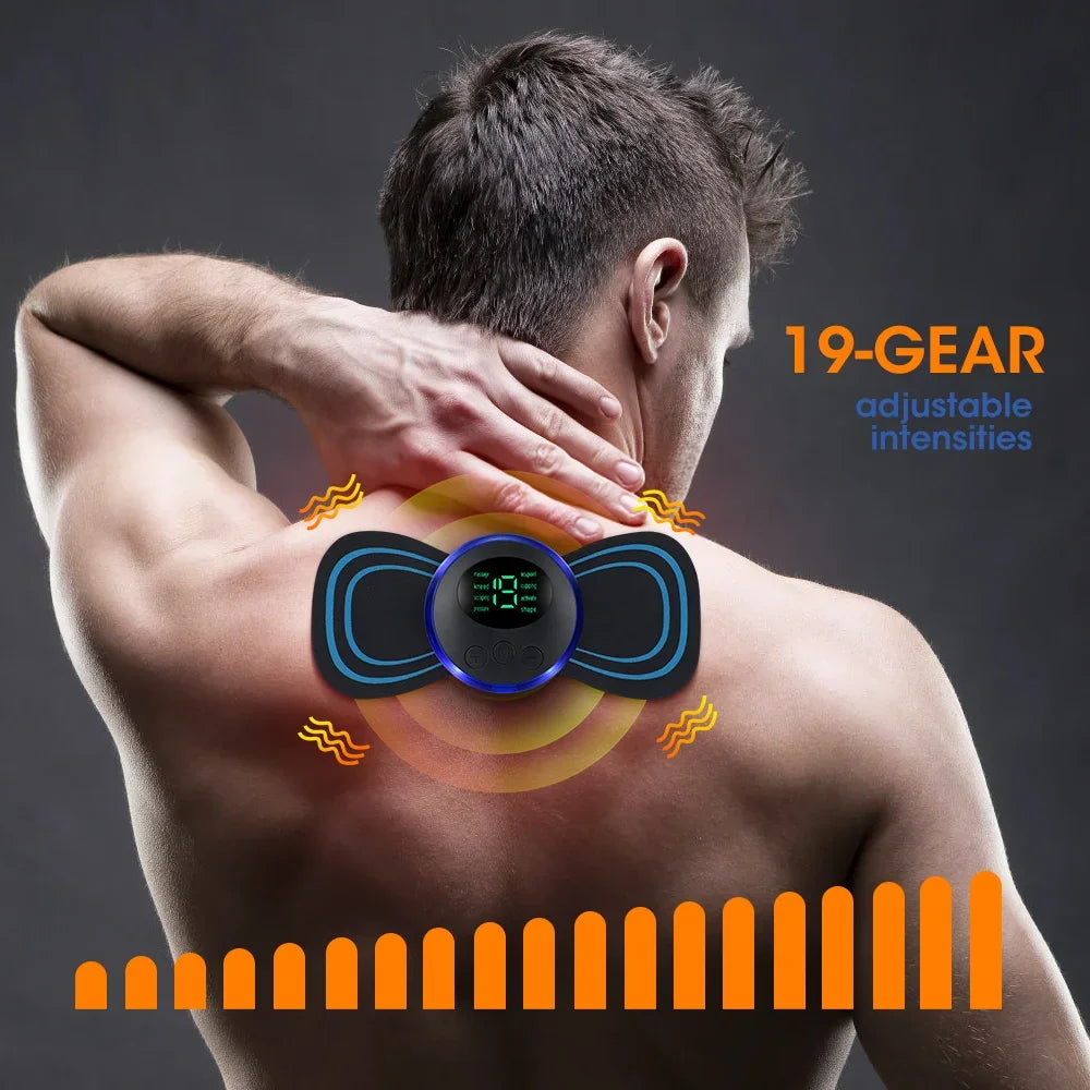 "The Pocket-Sized Massager"
Electric Neck Massager EMS Muscle Massage Stimulator Low Frequency Instrument Back Cervical Calf Patches Pain Joints Mini Device