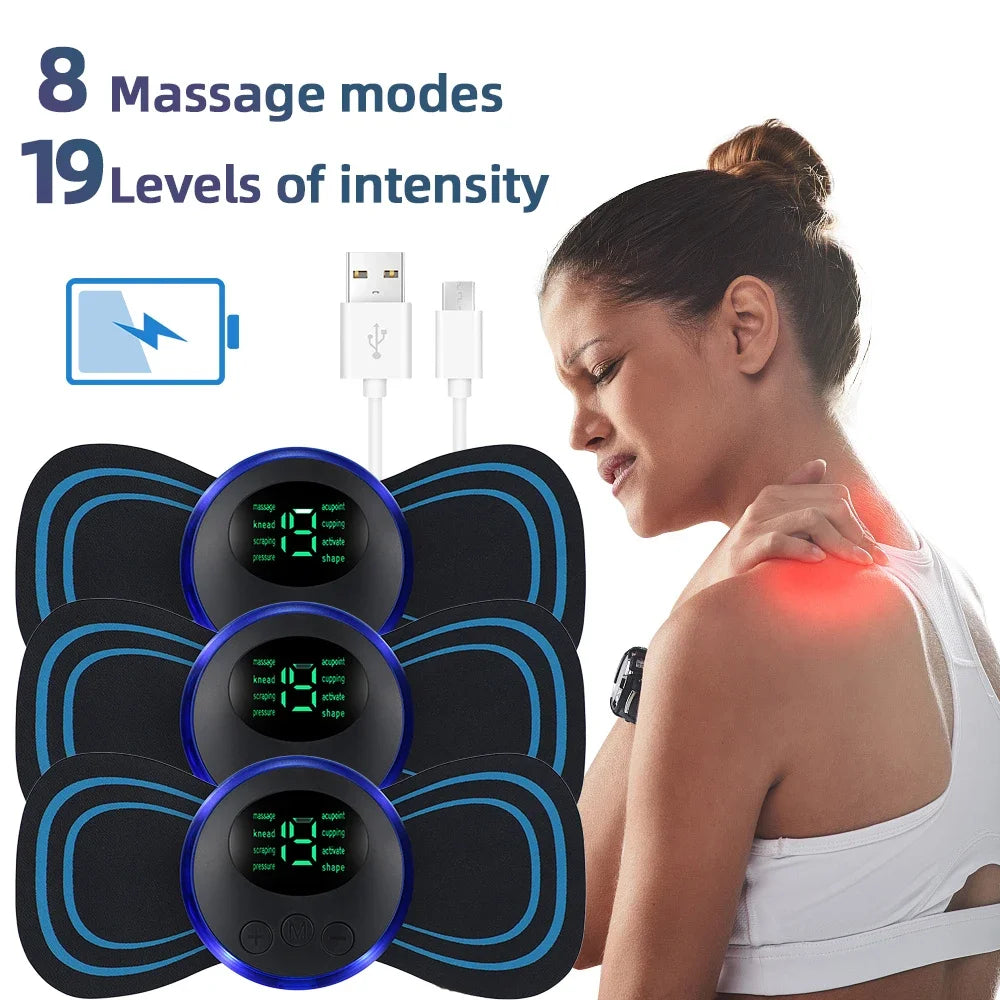 "The Pocket-Sized Massager"
Electric Neck Massager EMS Muscle Massage Stimulator Low Frequency Instrument Back Cervical Calf Patches Pain Joints Mini Device